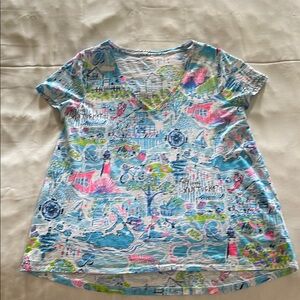 Lilly Pulitzer Lilly Loves Nantucket Etta Tee EUC Size L